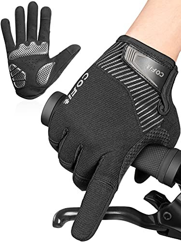 COFIT Anti-Rutsch Fahrrad Handschuhe, Unisex Vollfinger Handschuhe Touchscreen Fahrrad Handschuhe für BMX ATV MTB Radsport, Straßenrennen, Fahrradfahren, Klettern, Bootfahren