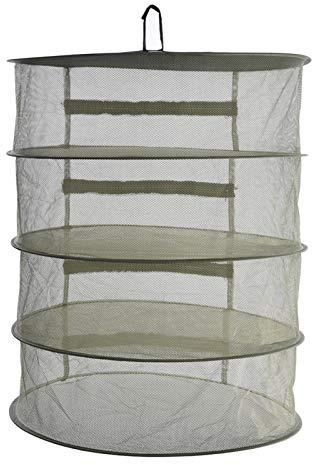 Drying Rack 4 Layers Mesh Dryer with Black Folding Mesh Clothes Drying Rack for Garden Hanging and Drying Outdoor Hydroponic Plants