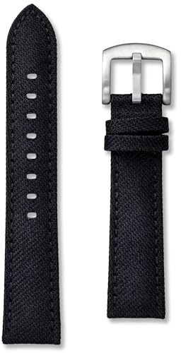 Bracelet de montre en toile de voile noire | 18 mm, 20 mm, 22 mm, 24 mm | Noir, gris, blanc, bleu, jaune, orange, rouge | Nylon de qualité supérieure | Bracelet de rechange en tissu de voile de course