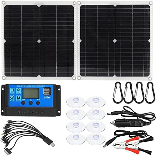 Kit Pannello Solare Da 100 W Completamente Pieghevole 18 V Con Celle Del Controller Ricarica Della Batteria Per Il Caricatore Di Energia Reale Solare Della Barca