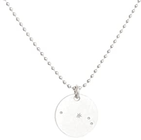 renna deluxe Sternzeichen Kette Silber mit kleinem Anhänger, Sternzeichen Konstellation an zarter Kette silber Sternenhimmel