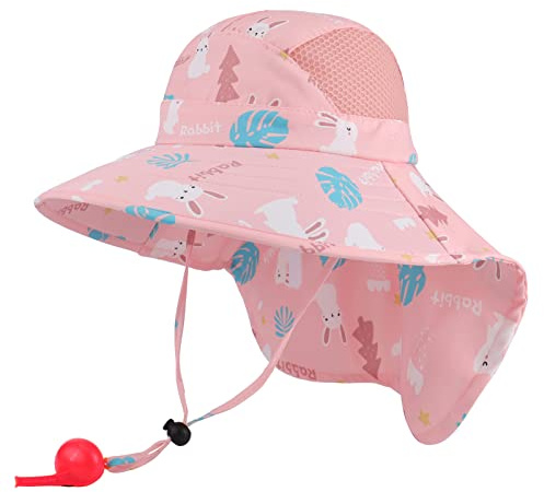 MK MATT KEELY Solhatt för flickor och pojkar, justerbar brett brätte, sommarstrandmössa för barn, UPF 50+ med justerbara hakband, One size