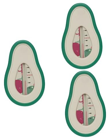Toyvian 3 Stk Wasserthermometer Badewannentemperaturüberwachung Badewannen-Thermometer Babywanne Babybadewanne Wassertemperaturmesser Babythermometer Haushalt Avocado schwimmender Eimer