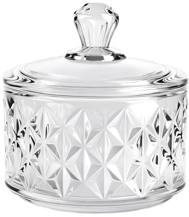BQAN Crystal Dappen Dish with Lid - 60ML Professional Acrylic Liquid Container for Nail Art & Monomer - Clear Round Glass Dish for Salon Use