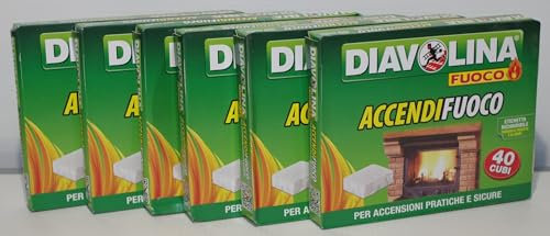 Accendifuoco vari per un facile e veloce avvio del fuoco in stufe, caminetti, barbecue, bracieri, ecc... (Accendifuoco bianco 240 cubetti)