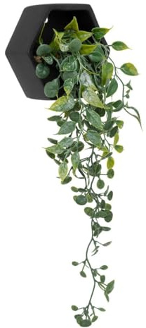Atmosphera - Künstliche hängepflanze Ayame Topf schwarz h14cm