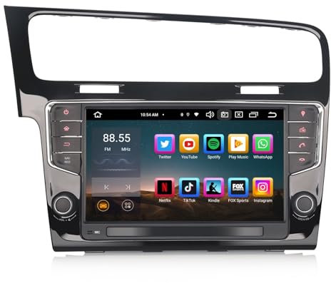 GONFEN 9 Zoll Bildschirm Acht-Kern Android 13 GPS DAB+ Autoradio Für VW Golf MK7 VII/7 mit Navi Unterstützt CarPlay Android Auto 4GB RAM 64GB ROM Bluetooth 5.0 DSP WiFi Canbus SWC OBD2 DVB-T2 USB DVR