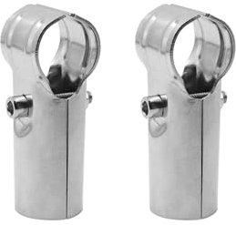 End Rail Pipe Connectors,ULIFESTAR 201 Stainless Steel Pipe Clamps,Metal End Clamps,Pipe Fitting Clip with Bolts,Chain Link Fence Clamp for Pipe