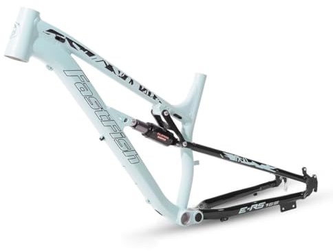 HIMALO Mountainbike-Federungsrahmen 27.5er Softtail MTB-Rahmen 17'' Aluminium-Legierung Scheibenbremse Rahmen QR 135mm DH/XC/AM Mit Hinterraddämpfer(Color:Light Blue)
