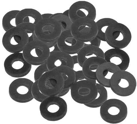 PATIKIL 100pz Rondelle Piatte in Gomma M10, Rondella Piatta 10mm ID x 22mm OD x 3mm Spessore Anello Tenuta Separatore Guarnizione per Tubo Rubinetto Tubo Acqua Bullone Fissaggio, Nero