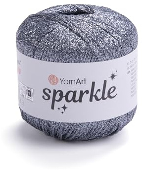 YarnArt Sparkle - Metallic Glitter Fine Lightweight Yarn for Crochet, Knitting, Amigurumi, Cardigans, Shawls, Bag Making - Soft Craft (1357)