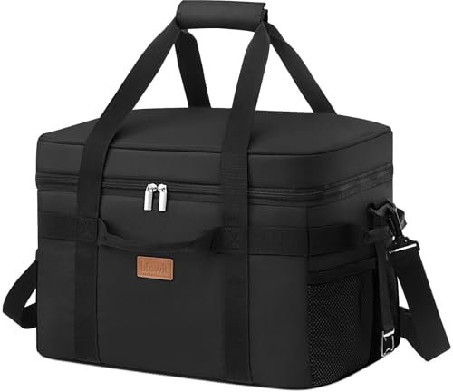 Lifewit Borsa Termica 30L, Borsa Frigo Grande per Uomini & Donne, Cooler Bag Portatile con Manici Multipli, Borsa Porta Pranzo, Lunch Bag per Picnic, Campeggio, Barbecue, Nero