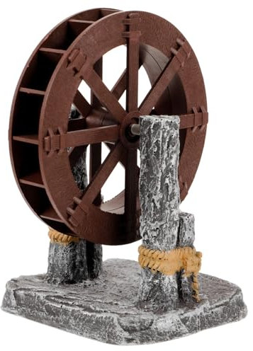 BUGUUYO Aquarium Wasserrad Dekoration Wasserfall Rad Für Fischbecken Und Garten Energieeffizient Vintage Stil Perfektes Zubehör Für Harmonische Landschaften