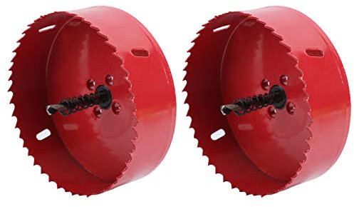 2 Ensembles de Coupe-scie Cloche Bimétallique, Feuille de Fer, Ouvre-Trou en Aluminium, Foret en PVC pour Le Travail du Bois, Scies Cloche (100mm)