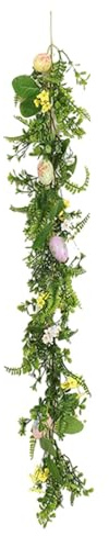 Osterkranz Dekorationen Osterkranz Osterkranz | Künstliche Frühlingsgirlanden aus Ostereiern, Türgarderobe, Frühlingsumhang hängend,