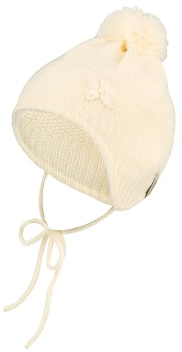 Sterntaler Mädchen Beanie-Mütze Bommelmütze Blume