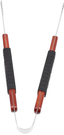 YARNOW Pinces à Grillades Avec Manche Bois Pinces à Viande Pour Cuisine Et Barbecue Extérieur