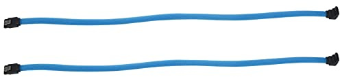 Iyalezirk 2 x 50 cm Sata 3.0 Iii Sata3 7 cable de datos Ssd 6 Gb / S cable de datos para disco duro con de nailon con disco duro y versión enfundada de nailon (azul)