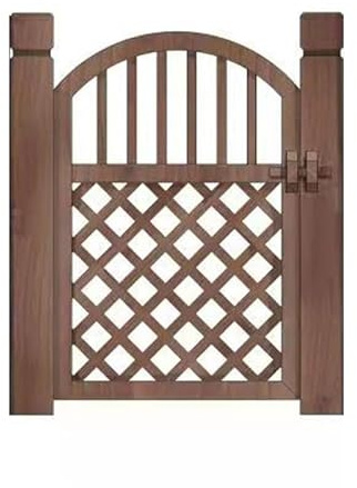 XLIHAWY Outdoor Garden Gates, Courtyard Small Garden Wooden Single Doors, Wood Fence Partition Door For Home Yard Indoor, Customizable Size(Brown-A,90x90cm)