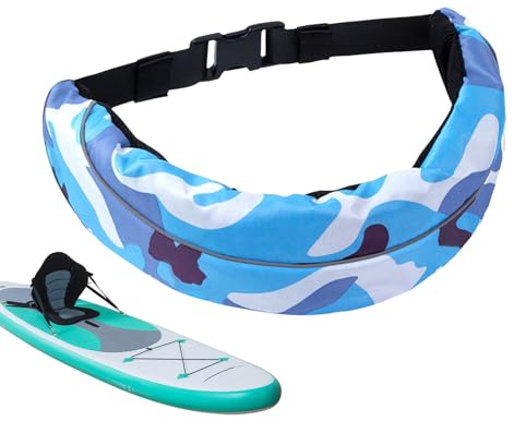Celuicion Cinturones de Flotación para Pádel | Pack de Cinturón Inflable y Ajustable | Accesorios de Seguridad Ajustable para Natación Buceo Kayak Voile Surf