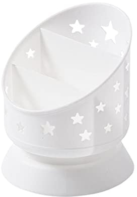 perfk Porte-stylo Maquillage Pinceau Seau 3 Fentes Multi-usages Organisateur de Bureau Boîte de Rangement de Bijoux Cosmétiques Boîte de Rangement pour, Blanc