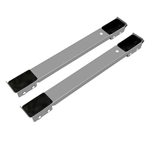 YCNLYSSR Adjustable Washing Machine Stand with Movable Refrigerator Base Universal Bracket with Wheels for Dryer Holds up to 1400 Kg (Gray 2pcs)