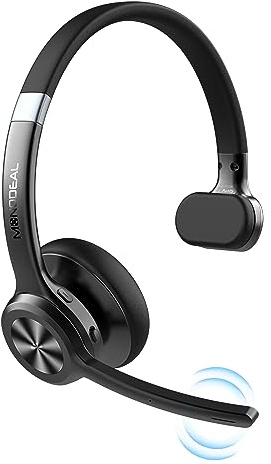 Bluetooth Headset mit Mikrofon Stummschalttaste Dual-Verbindung für PC Büro