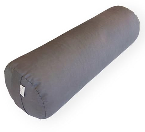 Yoga Bolster Zylindrisch · Yogakissen Bolster für Restorative Yoga & Savasana · Füllung aus Bio-Dinkelspelz mit Lavendel · Abnehmbarer Bezug · 60×20 cm