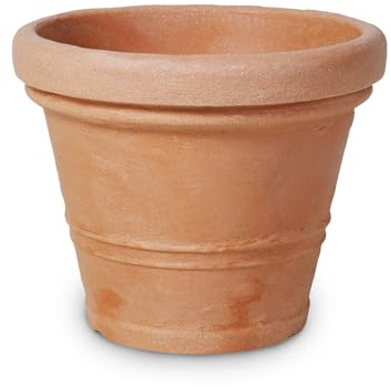 HEM Living Pflanzkübel Kunststoff Tuscan in Terracotta Optik, Blumentopf Konisch, Frostsicher & Bruchsicher – für Innen & Außen, Pflanztopf UV beständig (Ø 60 cm)