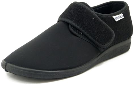 Pantofole EMANUELA UOMO - ART. 986 NERO STRAPPO TESSUTO ELASTICIZZATO