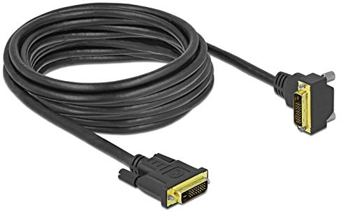 Delock DVI Kabel 24+1 Stecker zu 24+1 Stecker gewinkelt 5 m