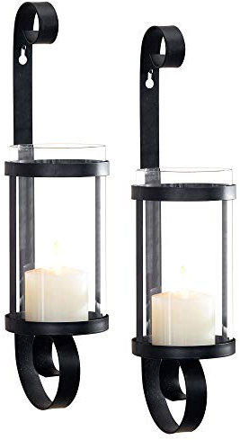 Garden Pleasure Wandkerzenhalter 2er Set Applikationen für den Innenbereich, grau, einzigartig