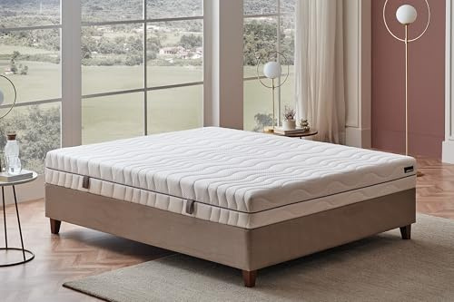 Yatas Bedding Royal Comfort 7 Komfortschaummatratze, 100% Polyester, weiß, 180x200, 180 x 200 cm