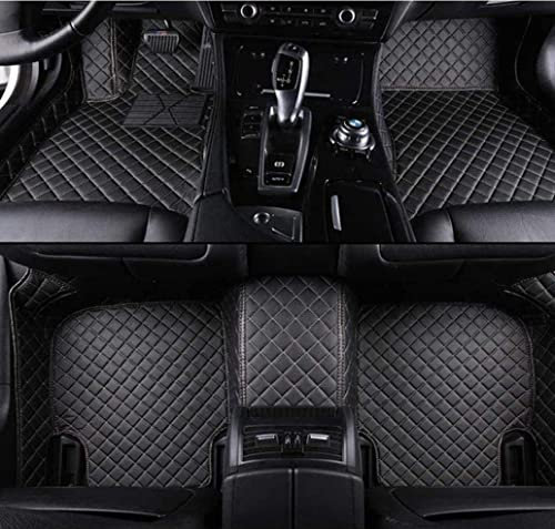 ZYLXJ Fußmatten Auto Leder Fussmatten für Volkswagen All models VW Polo/Golf 7/Tiguan/Touran/Jetta/CC/Beetle, Allwetter Wasserdicht Rutschfeste Automatten Innenschutz Zubehör Auto Fussmatte, Black