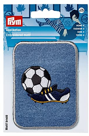 Prym 925345 Applikation Patch rechteckig Fußball
