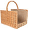 Creative Home Groß Kaminkorb Holzkorb Kaminholzkorb Rattan | 50 x 34 x 50 cm | Aufbewahrung Rechteckig Weidenkorb für Kaminholz/Holz | Braun Dick Weide Feuerholzkorb Holztrage Tragekorb