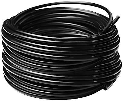 Mdlufee 30M/100FT Micro Irrigation Tube,I.D 4mm/O.D 7mm Black Supply Pipe，Drip Irrigation Line, Watering Tubing Hose for Garden Irrigation System