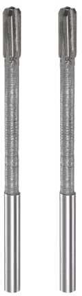 sourcing map 2 Stück Hartmetall Reibahle 5.5 mm, 4 Schneidig, H8/H7 Genauigkeit, Sandstrahlbeschichtung Maschinenreibahle für Metall Holz Gerade Nut Hochgeschwindigkeitsstahl Werkzeug