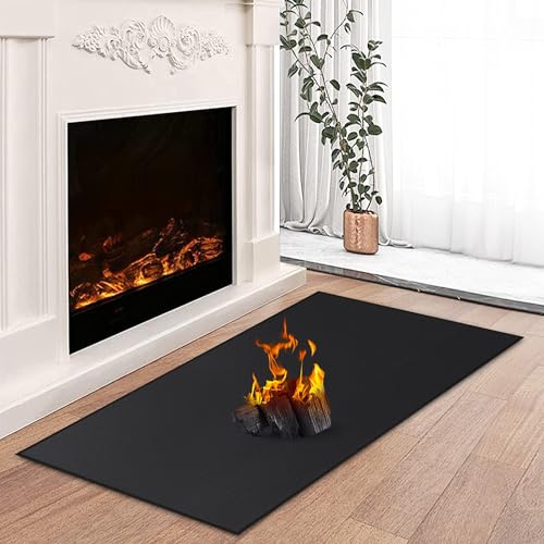 Feuerfeste Kaminmatte, 106,7 x 61 x 0,9 cm, für Innen- und Außenbereich, Herd, Bodenschutzmatte