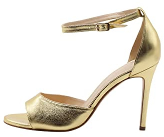 IDONY dam metallic läder sandalett, guld, 38 EU, Guld, 38 EU
