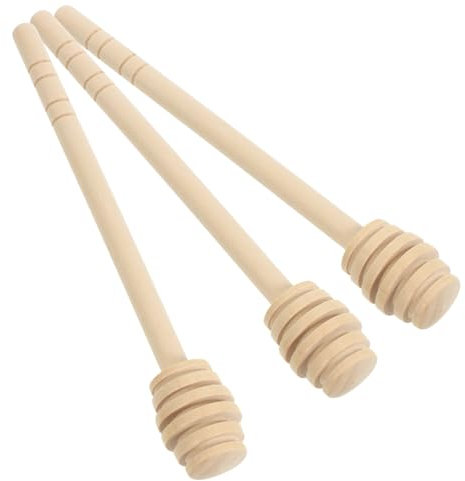 GOOHOCHY 3stücke Teiliges Holz-honiglöffel Aus Glattem Ungiftigem Holz Vielseitig Einsetzbar Zum Honig Verteilen Kaffee Und Milchtee Rühren Praktischer Rührstab Für Küche Und Partys