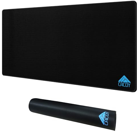 Cacoy 1 100 x 500 mm spelmusmatta, stor skrivbordsmatta dator, halkfri kontorsmusmatta, XXL multifunktionell skrivbordsmatta (svart)