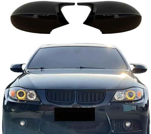 Hengjiayao Spiegelkappen, 1 Paar Auto Rückspiegel Kappe Tür Rückspiegel Abdeckung für BMW E81 E82 E87 E88 E90 E91 2005-2008 E92 E93 2006-2009 (For 1er E81 E87&3er E90 E91 E92 E93 PRE)