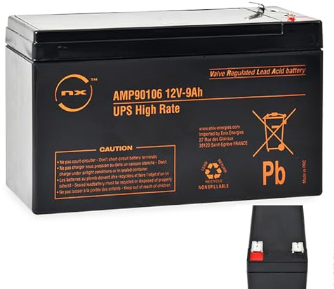 NX, 12V Battery, 12 Volt 9ah battery, 12V 9Ah Lead Acid Rechargeable Battery For General purpose, Scooter, Quad Bikes, Childrens Kids Toy Car Battery, Alarm, Bike, Emergency power (12V - 9Ah)