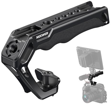 NEEWER Poignée supérieure de caméra avec vis Papillon de 0,95 cm et Broches de localisation pour Arri, poignée en Silicone antidérapante avec Filetage de 6,35 mm et 9,5 mm, Chaussures Froides