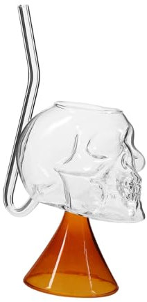 Amosfun Verre à Cocktail tête de Mort - Verre à Cocktail - Verre à Whisky décoration de Table - Verre de cérémonie - Verre de Banquet Verre de vin de fête Coupe de vin Domestique Un Verre