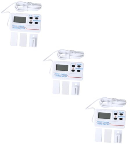 Alipis 3stücke Thermometer Niedrigtemperatur Alarm Präzises Und Außenthermometer Für Kühlschrank Gefrierschrank Und Küche Kompakt Und Energiesparend Mit Digitaler Anzeige