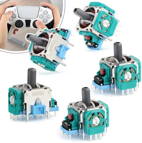 Ldafava 5 pièces de remplacement 3D Joystick contrôleur de jeu professionnel module de bâton analogique PS5 remplacement de bâton analogique pour contrôleur de jeu PS5