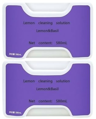 VANTHMF 580ML 2pcs Lemon Scented Floor Cleaning Solution - CE Certified PH Neutral Detergent for Robot Vacuum Cleaners, Compatible with Narwal Series Accessory Compatible