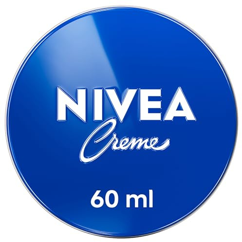 NIVEA Creme Tin (60ml), Moisturising Cream Provides Intensive Protective Care for Soft and Supple Skin, Ideal for Daily Use as a Face, Hand, or Body Cream